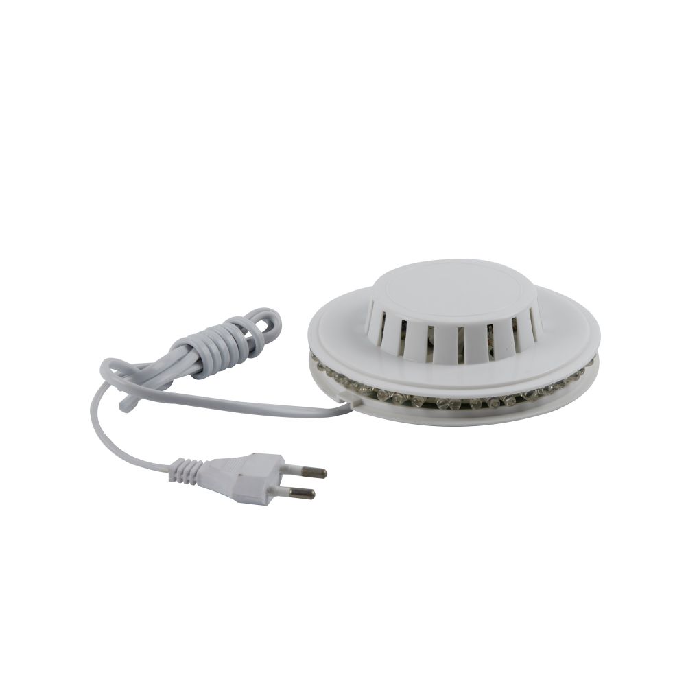Светодиодный светильник-проектор ULI-Q304 2.5W-RGB WHITE. Напольный. Серия DISCO. многоцветный. Горизонтальная проекция. ТМ VOLPE. Кабель с вилкой. 220В. Цвет корпуса белый.