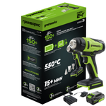 Строительный фен акк. Greenworks G24HG, 24V, 550°С, 200 л/мин,1х4Ач,ЗУ,кор (3400207CUB)