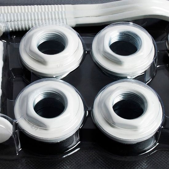 Монтажный комплект Rommer 1/2" с 3-мя кронштейнами 13 в 1 (RAL 9016)