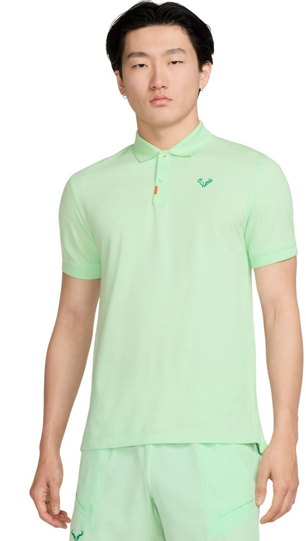 Мужское теннисное поло Nike Rafa Slim - зеленый