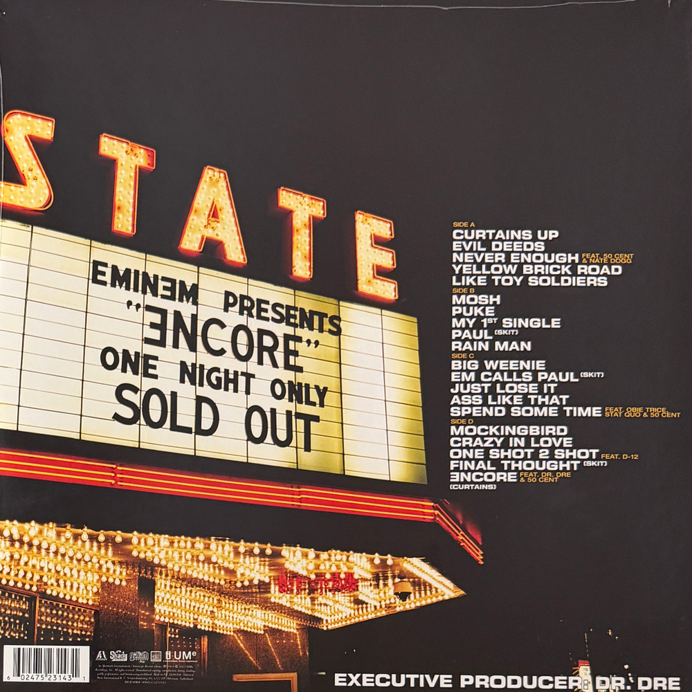 Виниловая пластинка Eminem ‎– Encore 2LP Blue