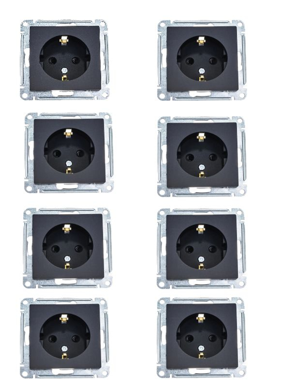 Розетка 1-м СП AtlasDesign 16А IP20 с заземл. механизм карбон SE ATN001043 8шт