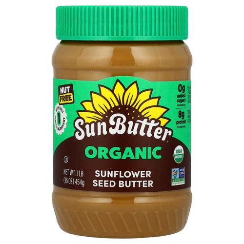 SunButter, Органическое подсолнечное масло, 454 г (16 унций)