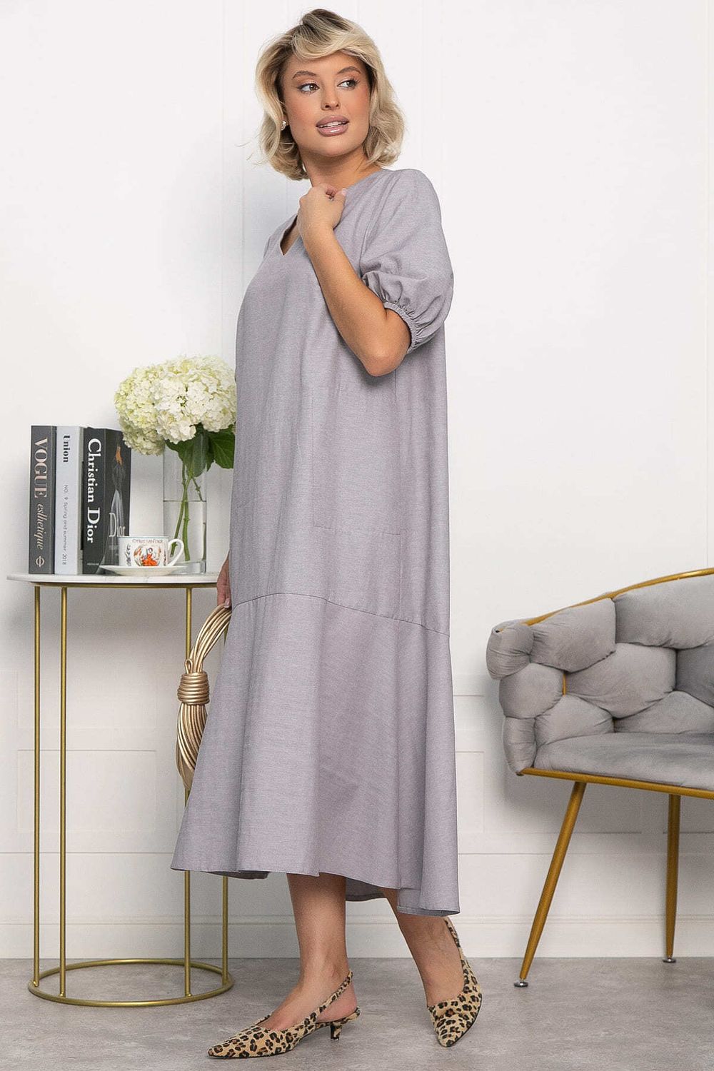 Платье Калифорния (серое) П14044-30М LT Collection