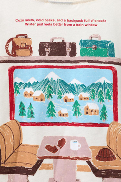 ZARA ЛОНГСЛИВ С РЕЛЬЕФНЫМ ПРИНТОМ, ЭКРЮ