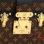 LOUIS VUITTON Petite Malle Monogram Black/Brown