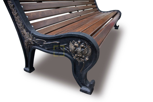 Скамейка чугунная «Патриот» (1,2 м лиственница)