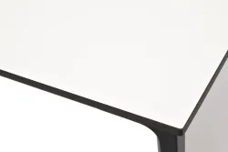 "Малага" обеденный стол из HPL 90х90см, цвет молочный, каркас черный