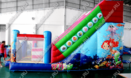 Батут-горка "Приключения рыбки" 7*5*6 м