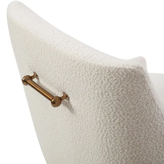 Стул Senna, белое букле с золотыми ножками | Купить в Hallberg.ru
