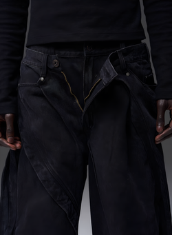 Джинсы BLIND x BLACK8 Double Waist Deconstructed Jeans