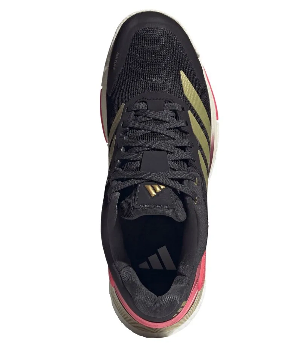 Мужские кросовки для Padel Adidas Crazyquick Boost Padel M - core black/gold metallic/ solar turbo