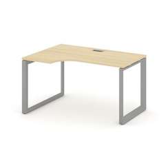 Style Project Стол рабочий эргономичный SN-59O.SPA-022(L) Акация Лорка/Металл Серый/Серебро Заглушка
