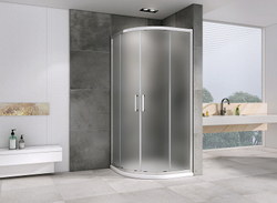 Душевой уголок Abber Schwarzer Diamant 90x90 AG01090M профиль Хром стекло матовое