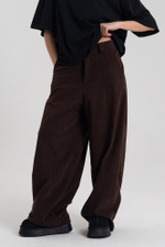 Брюки свободные вельвет