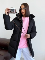 Куртка зимняя удлиненная с капюшоном