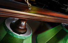 Лампа Классика 1 6пл. сосна (№3,бархат зеленый,бахрома зеленая,фурнитура золото)
