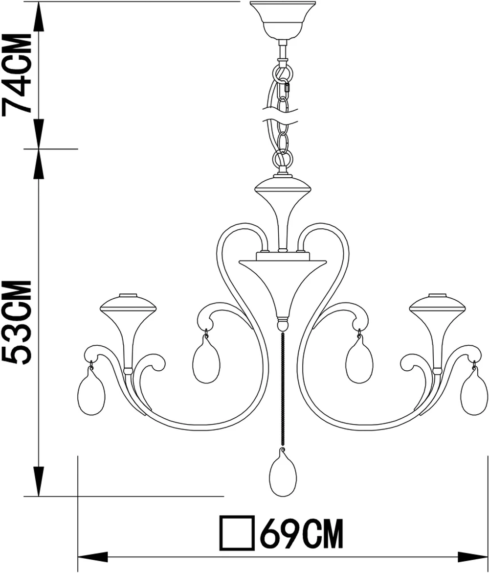Подвесная люстра Arte Lamp MONTMARTRE A3239LM-6WH