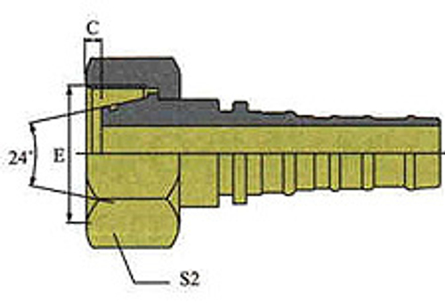 Фитинг DN 25 DKO-S (Г) 42x2 30 Interlock