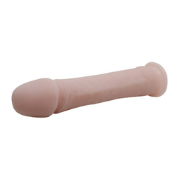 Телесный вибратор с присоской The Big Penis - 26 см.