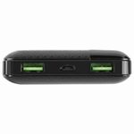 Аккумулятор внешний 16000 mAh SONNEN POWERBANK Q60P БЫСТРАЯ ЗАРЯДКА, 2USB, литий-полимерный, 263032