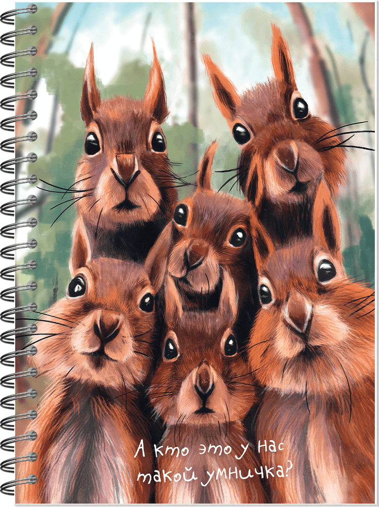 Блокнот для зарисовок SKETCHBOOK А5 с жесткой ламинированной обложкой 60л. МОРДАШКИ.БЕЛКИ