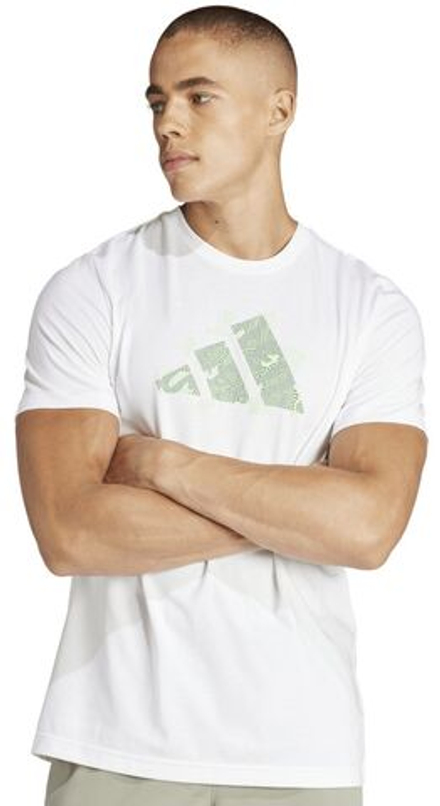 Мужская теннисная футболка Adidas Tennis Logo Slam Graphic T-Shirt - white