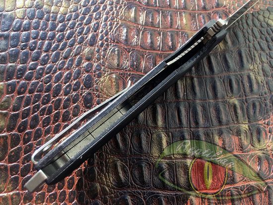 Складной нож Reptilian Шершень-02 черный c клинком из стали D2, рукоять G10