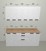 Модульная кухня "Фиджи" Кварц