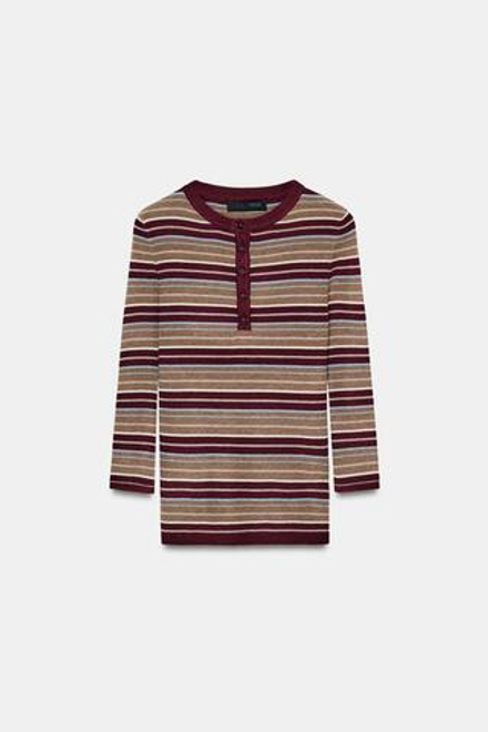 ZARA СВИТЕР В ПОЛОСКУ, РАЗНОЦВЕТНЫЙ