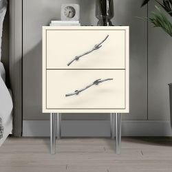 Тумба Арт Колор matte Стайл Сильвер Кремовый белый матовый