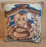 Декоративный гобеленовый чехол для интерьерной подушки Оберег На деньги 38*38