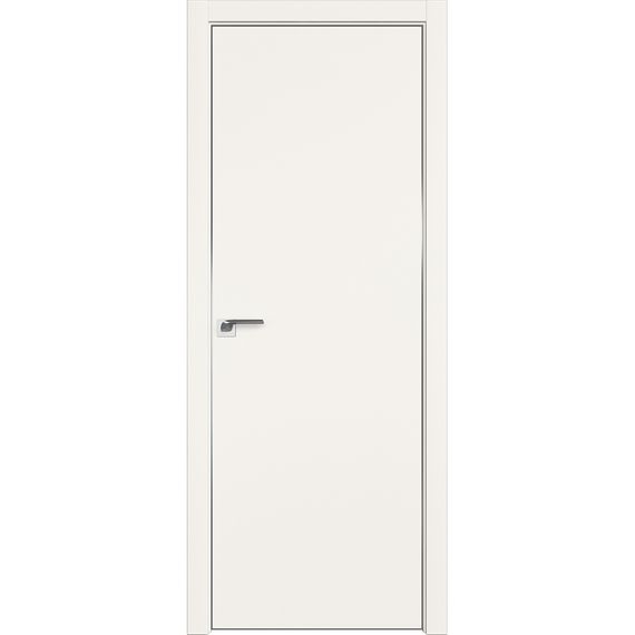 Фото межкомнатной двери экошпон Profil Doors 1E дарквайт алюминиевая матовая кромка с 4-х сторон