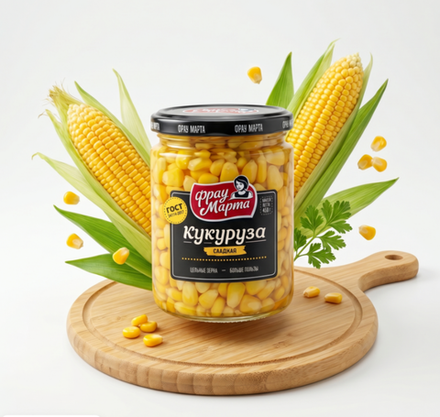 Кукуруза сахарная ГОСТ Фрау Марта 450гр, Беларусь