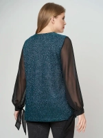 Блузка нарядная люрекс и шифон