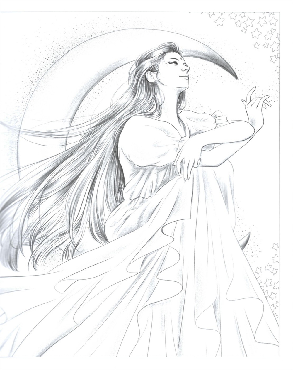 Music and Girl. Coloring book
