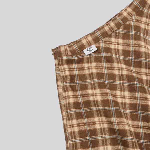 Юбка A-line коричневая - фото 3