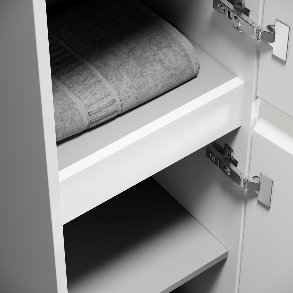 Шкаф-пенал напольный Sancos Libra Floor, белый глянец 350х300х1870 мм