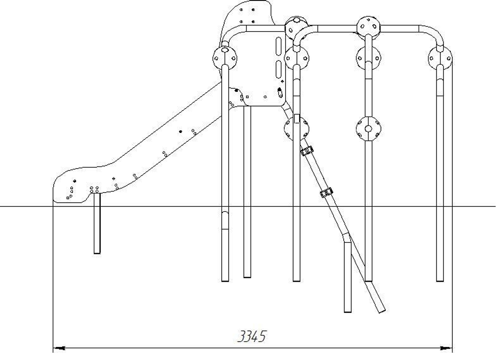 Детский спортивно-игровой комплекс для улицы серия "Сфера" Romana 057.06.00
