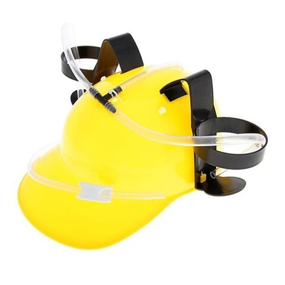 Карнавальная каска с отверстиями под банки, жёлтая