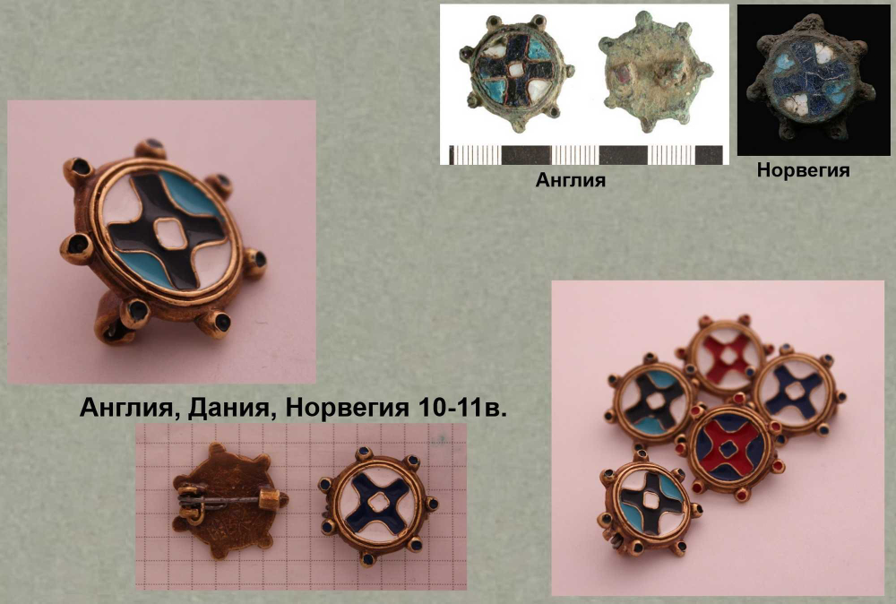 Фибула. Англия, Дания, Норвегия 10-11 в.