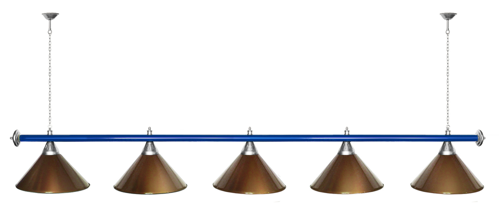 Лампа STARTBILLIARDS 5 пл. (плафоны золотые,штанга золотая,фурнитура золото)