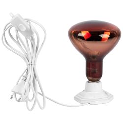 Светильник для инфракрасной лампы ЭРА FITO-Holder-CAP-light 3 м патрон-основание керамический с кабелем и цоколем Е27 | Светильники для растений