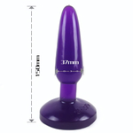 Анальная пробка с присоской 3,7 см purple BI-017001