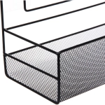 Полка металлическая универсальная «ФАРГО», цвет черный, 26*13.5*13.5см (лейбл)