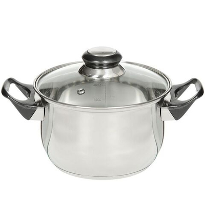 Кастрюля нерж, 1.9 л, с крыш, DNN1, SD-A19-16/SD-A19-6-16