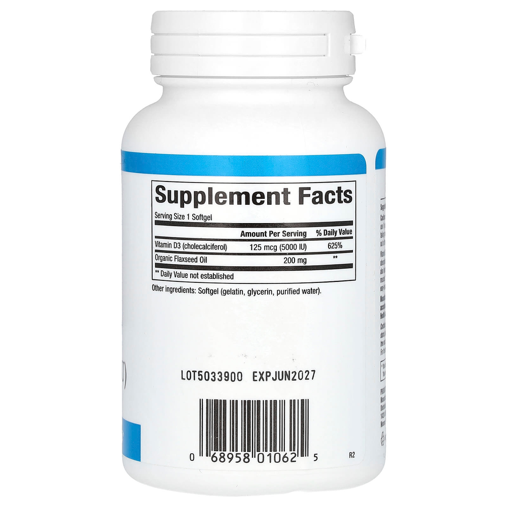 Natural Factors, Vitamin D3, 5,000 IU, 360 Softgels