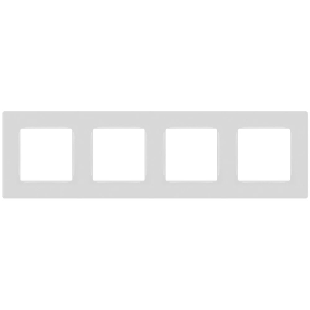 Рамка для розеток и выключателей ЭРА Серия 12 12-5204-01 на 4 поста, Классик, белый