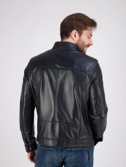 Кожаная куртка демисезонная на молнии