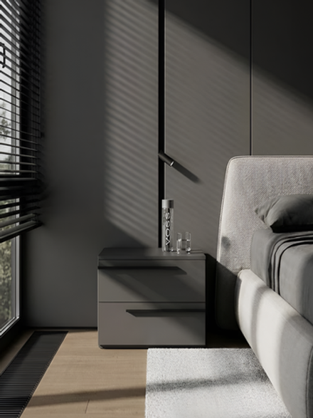 Тумба прикроватная Soho, графит, 45 см